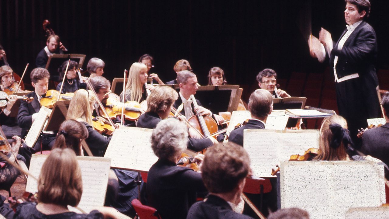 Roger playing with the Orchestra, Andrew Litton conducting