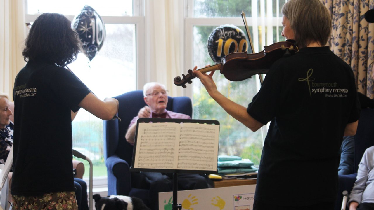 Thank you for the music! Arthur celebrates positive lease of life on 100th birthday