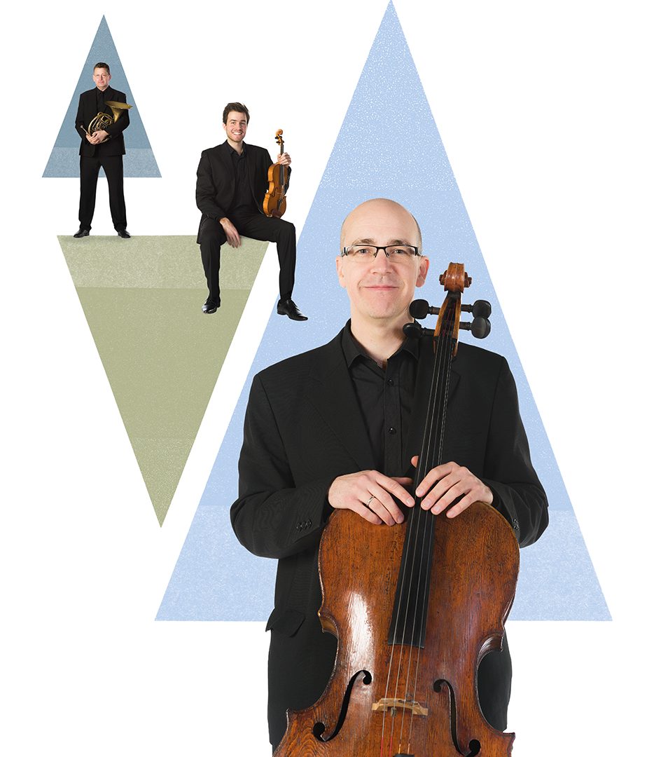 BSO Cellist, viola player and horn player