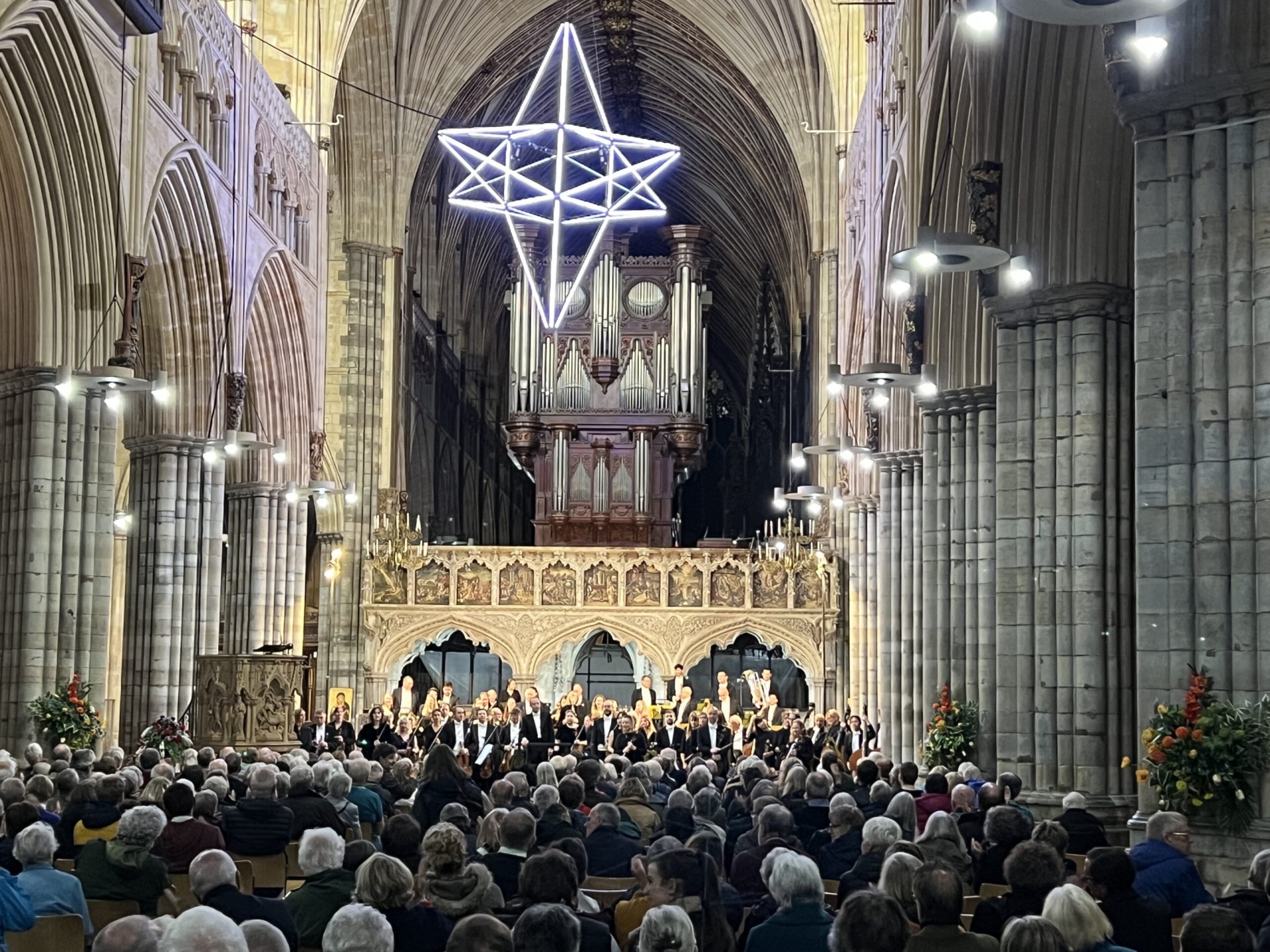 The BSO with Principal Guest Conductor Mark Wigglesworth at Exeter Cathedral in October